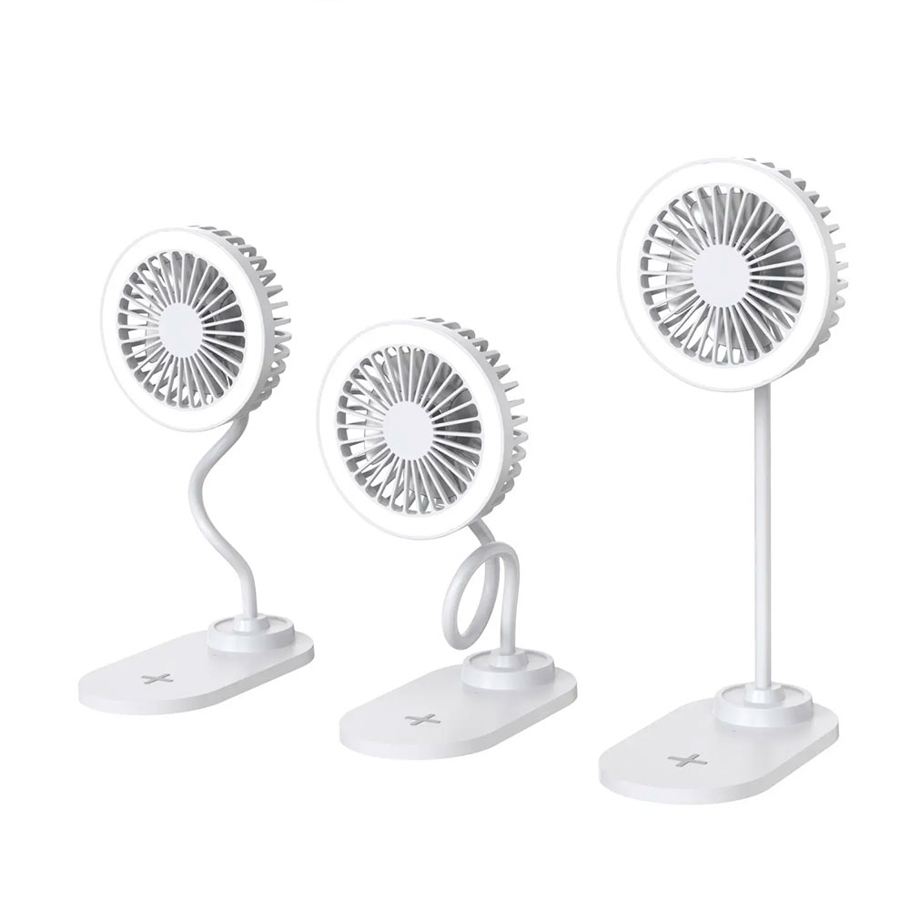 VENTILADOR COM CARREGADOR E LUMINÁRIA